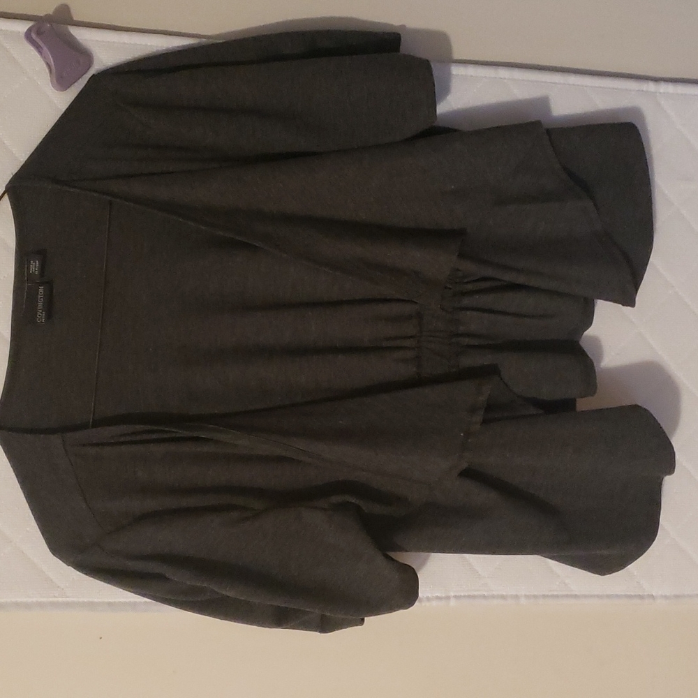 Gray short sleeve cover up